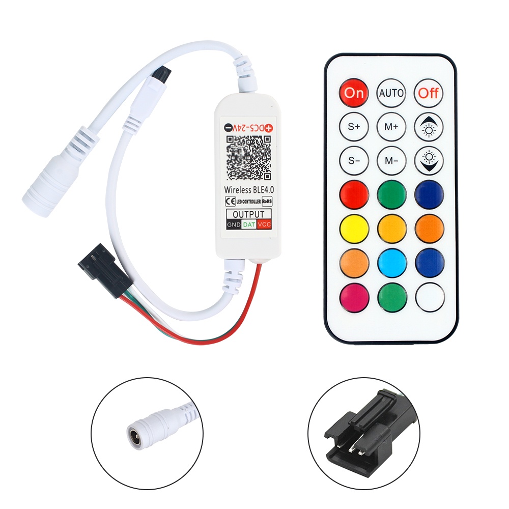 Dây Đèn Led DC5V 1m 144leds / m WS2812B WS2812 RGB Chống Thấm Nước IP30 IP67 Kèm 21 Nút Điều Khiển Từ Xa