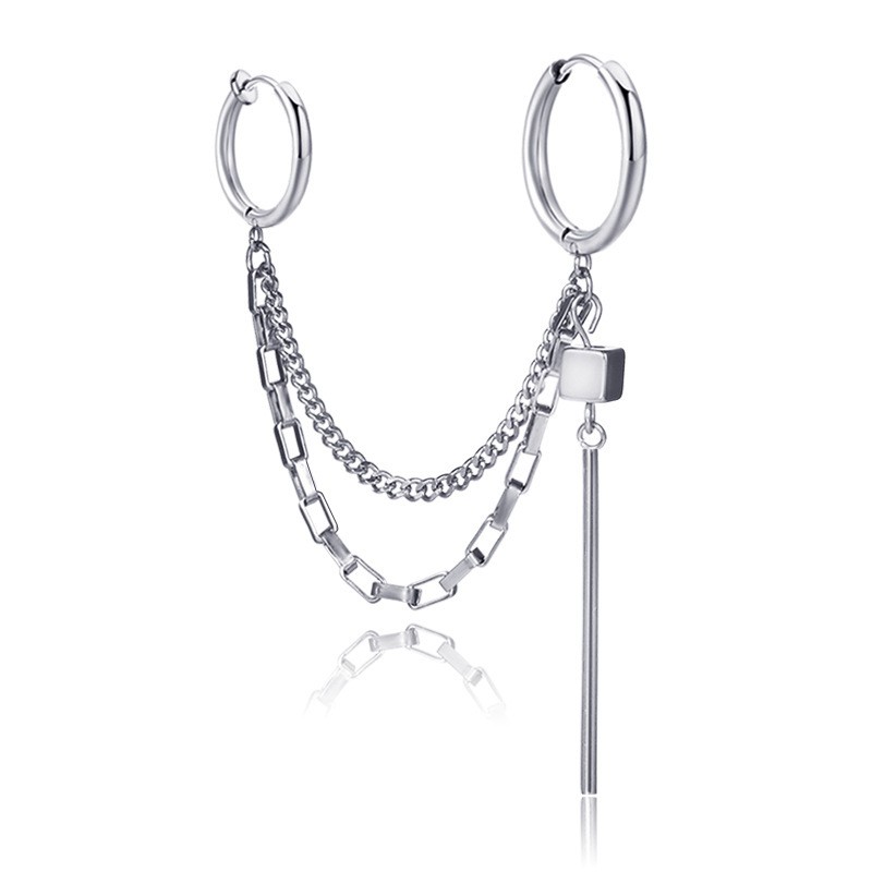 khuyên tai Nam Nữ Titan Dạng kẹp vành tai có lỗ và không có lỗ
