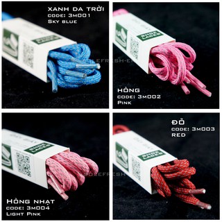 Dây giày phản quang 3M (sản xuất tại Pakistan) cao cấp, dây giày boots cá tính, 4 màu cơ bản