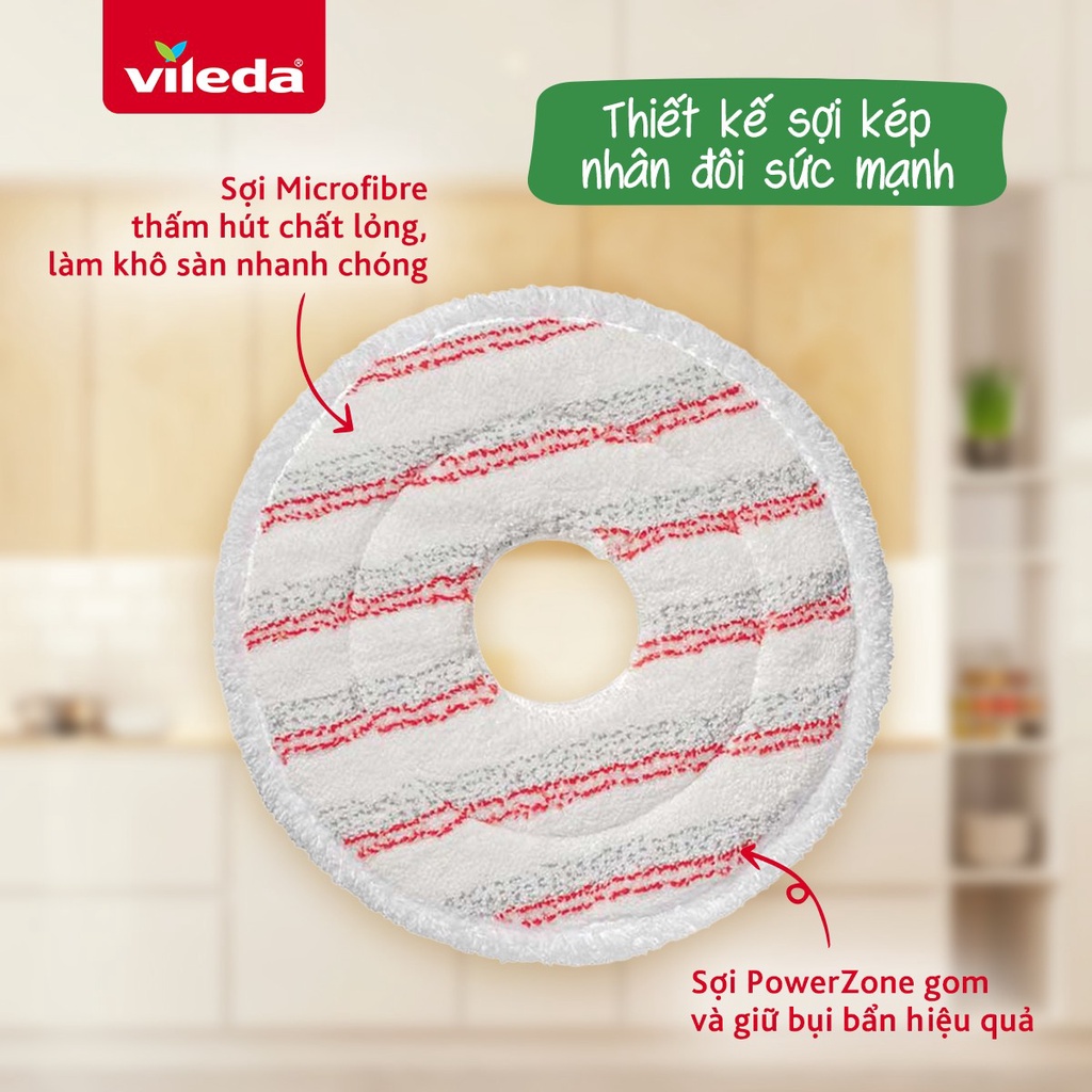 Cây lau nhà Vileda Turbo của Đức, Cây lau nhà tự vắt thông minh hình tròn, hình chữ nhật, chổi lau nhà tự vắt Vileda