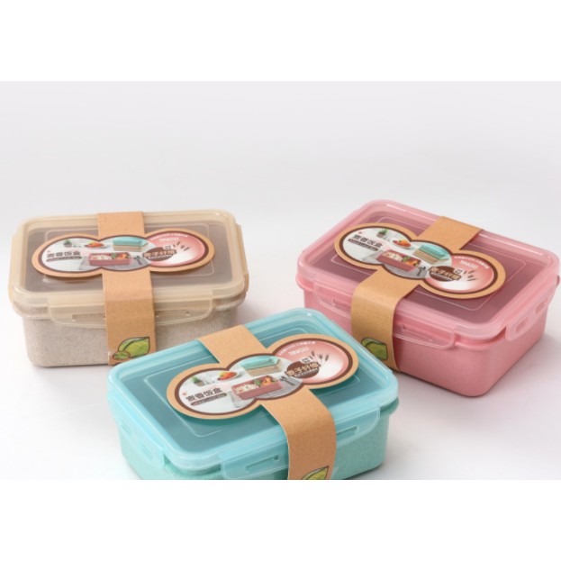 Hộp cơm lúa mạch 2 ngăn HC4 Lunch Box hộp thức ăn cute dễ thương pastel 800ml