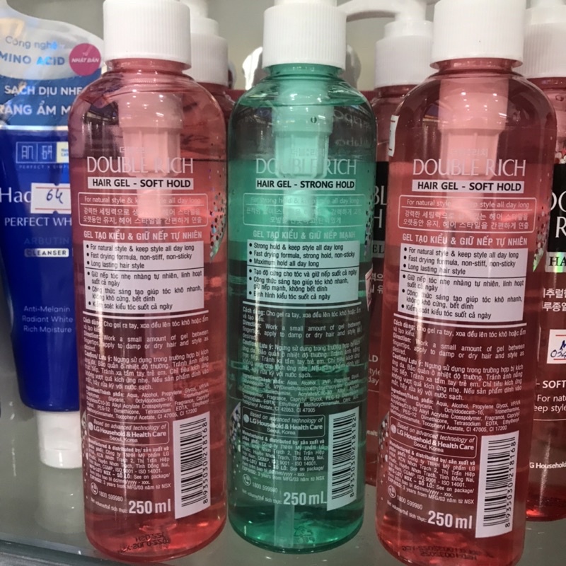 Gel Tạo kiểu Tóc DOUBLE RICH Giữ Nếp Tự Nhiên 250ml