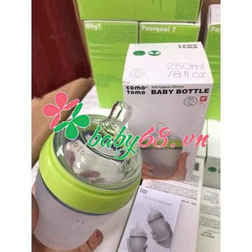 Bình sữa silicon siêu mềm Comotomo 150ml và 250ml