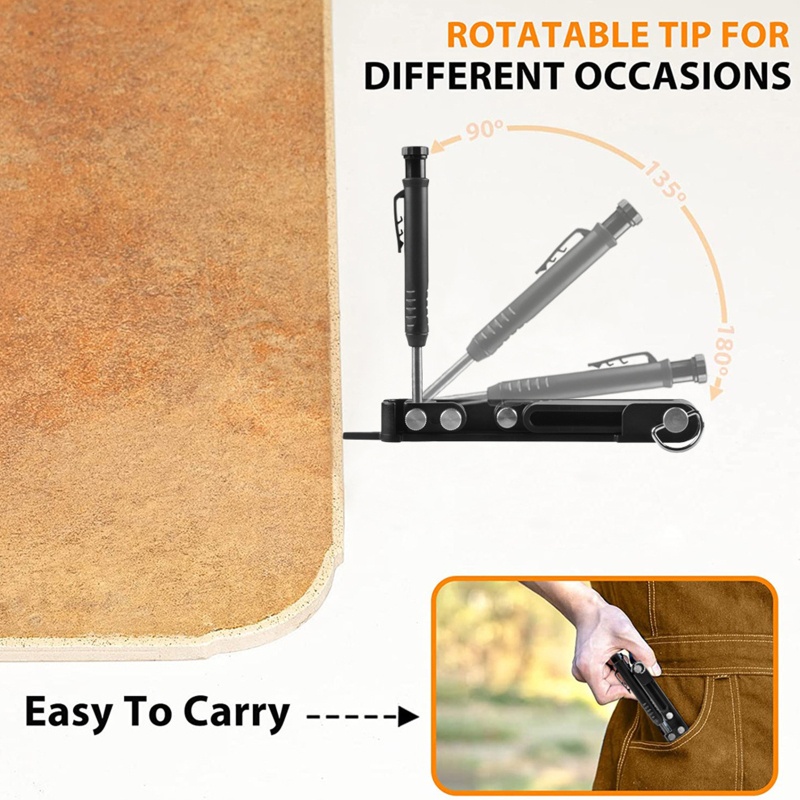 Cổng Bút Chì Đo Chính Xác Bền Bỉ Đa Năng Có Thể Điều Chỉnh Dùng Trong Xây Dựng / Làm Mộc