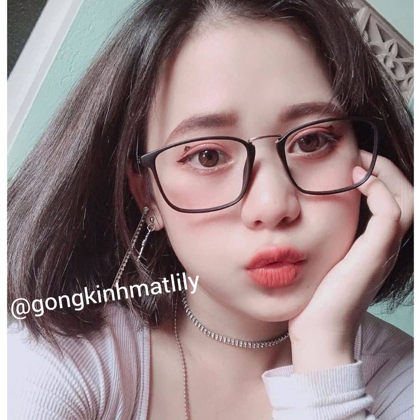 Gọng Kính Cận Vuông Dẻo Hàn L210 - Gọng Kính Mắt Vuông Nhựa Dẻo Lilyeyewear | BigBuy360 - bigbuy360.vn