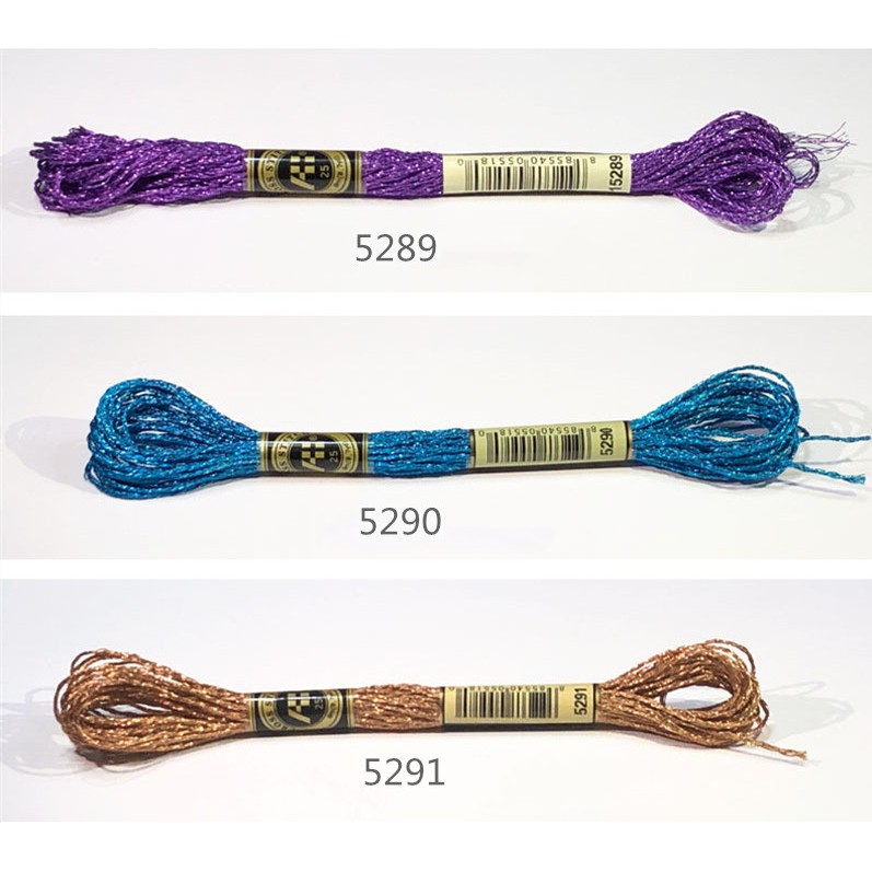 Bộ 19 Cuộn Chỉ Thêu Kim Tuyến Nhiều Màu Sắc