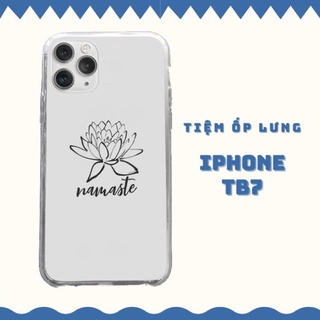 Ốp Lưng Namaste hoa sen trắng cho Iphone 5 6 7 8 Plus 11 12 Pro Max X Xr NTN20210063