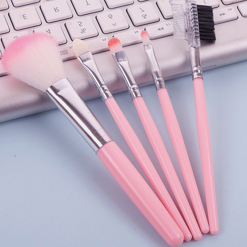 [Hàng mới về] Set 5 Cọ Trang Điểm Màu Hồng Tiện Dụng