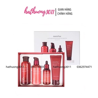  Set Dưỡng Trắng Da Chống Lão Hóa Lựu Đỏ Innisfree [Set 4 sản phẩm]
