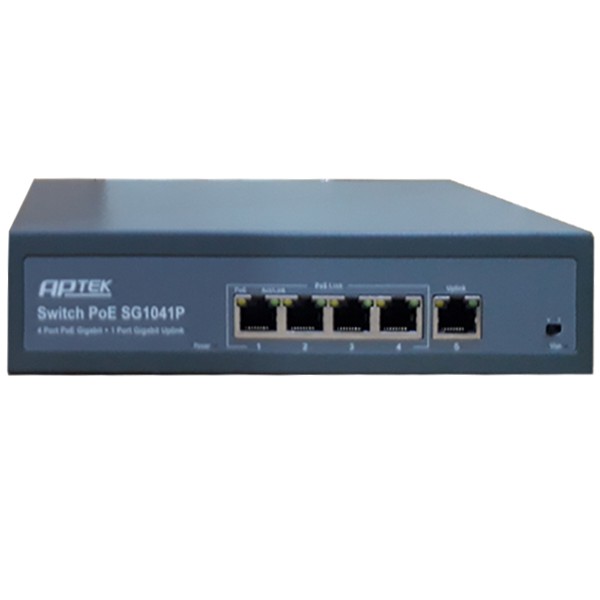 Switch 4 Cổng POE Gigabit APTEK SG1041P