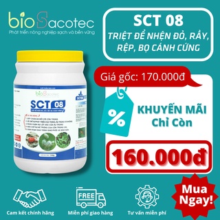 Chế phẩm sinh học trừ sâu SCT 08 - Phòng trừ nhện đỏ, rầy, rệp, côn trùng, ấu trùng gây hại trên cây ăn trái và rau màu