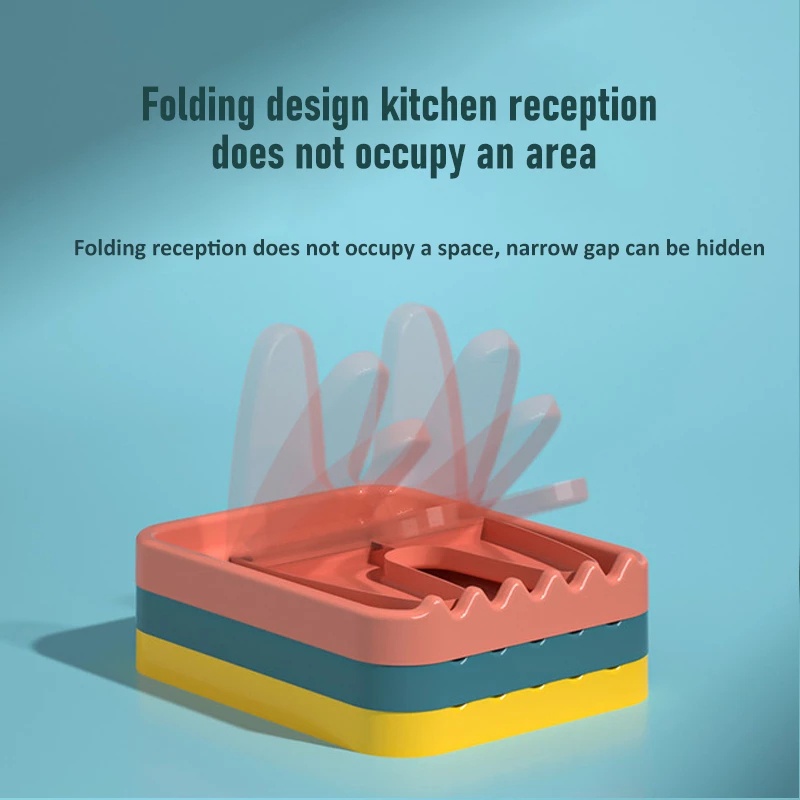 Giá Đỡ Nắp Nồi/Muỗng/Dĩa Đa Năng Gấp Gọn Bằng PP Chất Lượng Cao 3 Màu Sáng Tạo