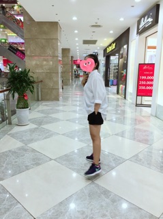 Áo sơ mi Oversize cổ V nút sau (mới)