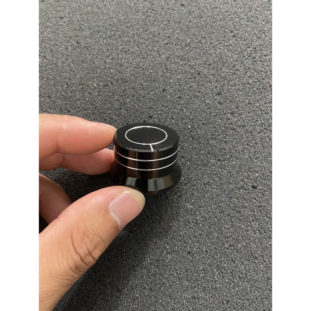 Bộ 26 nút nhôm đen amply có viền nút chụp volum amply đẹp