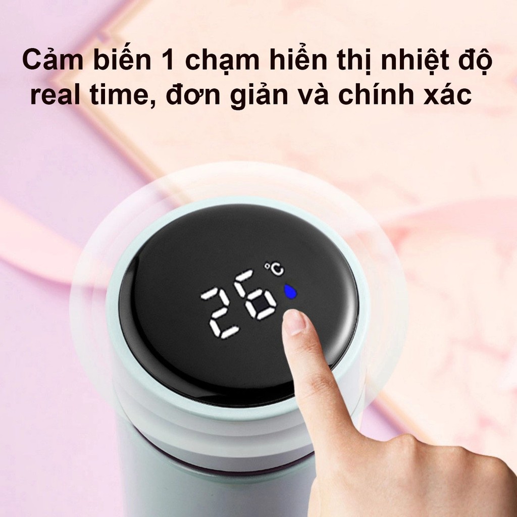 Bình giữ nhiệt LED hiển thị nhiệt độ giữ nóng và lạnh tốt không mùi hoàn toàn yên tâm sử dụng,có bảo hành