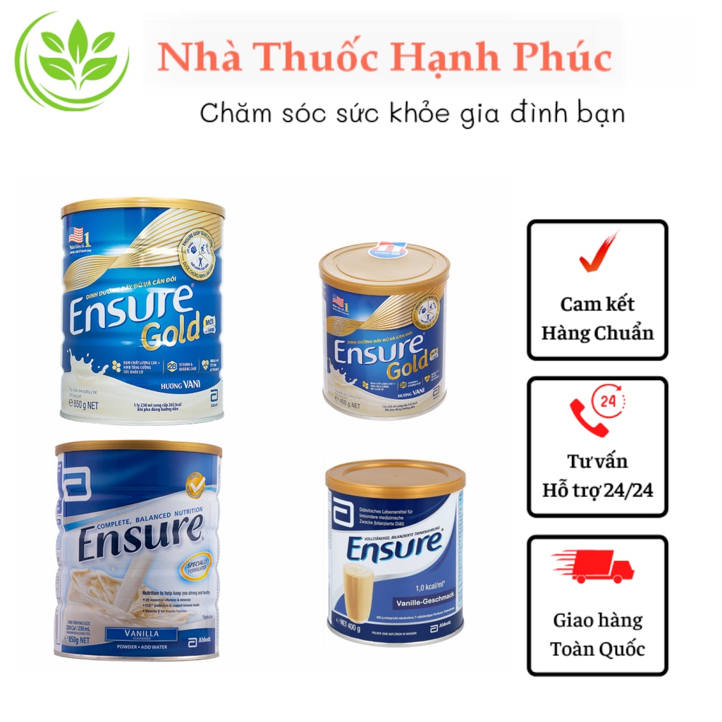 Sữa Ensure Úc 850g-Sữa tốt cho người cao tuổi , người mới ốm dậy , người suy nhược - date mới