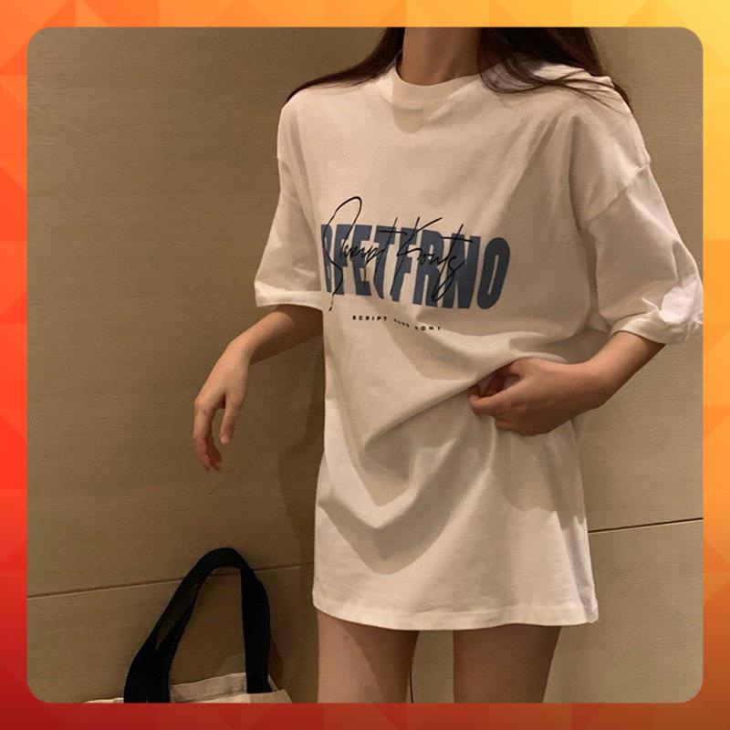 [ Ảnh Thật ] Áo thun tay lỡ form rộng in chữ BEETERNO 2 phong cách - phông Unisex nam nữ đều mặc được