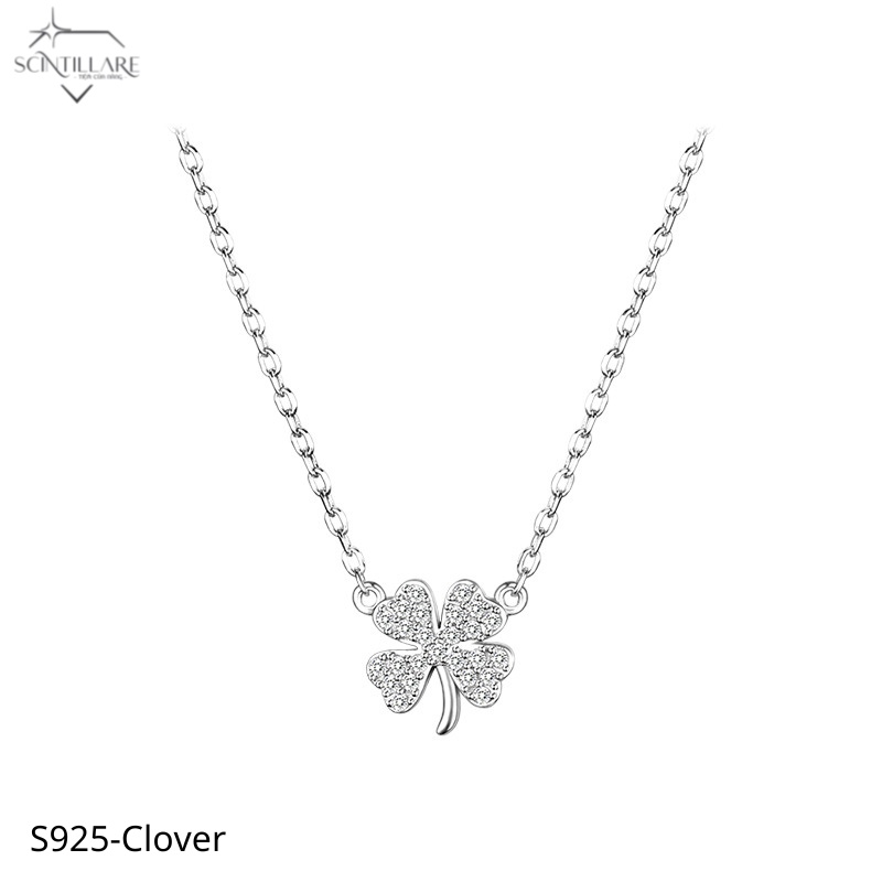 Scintillare Dây chuyền nữ S925 Clover Cỏ 4 lá may mắn