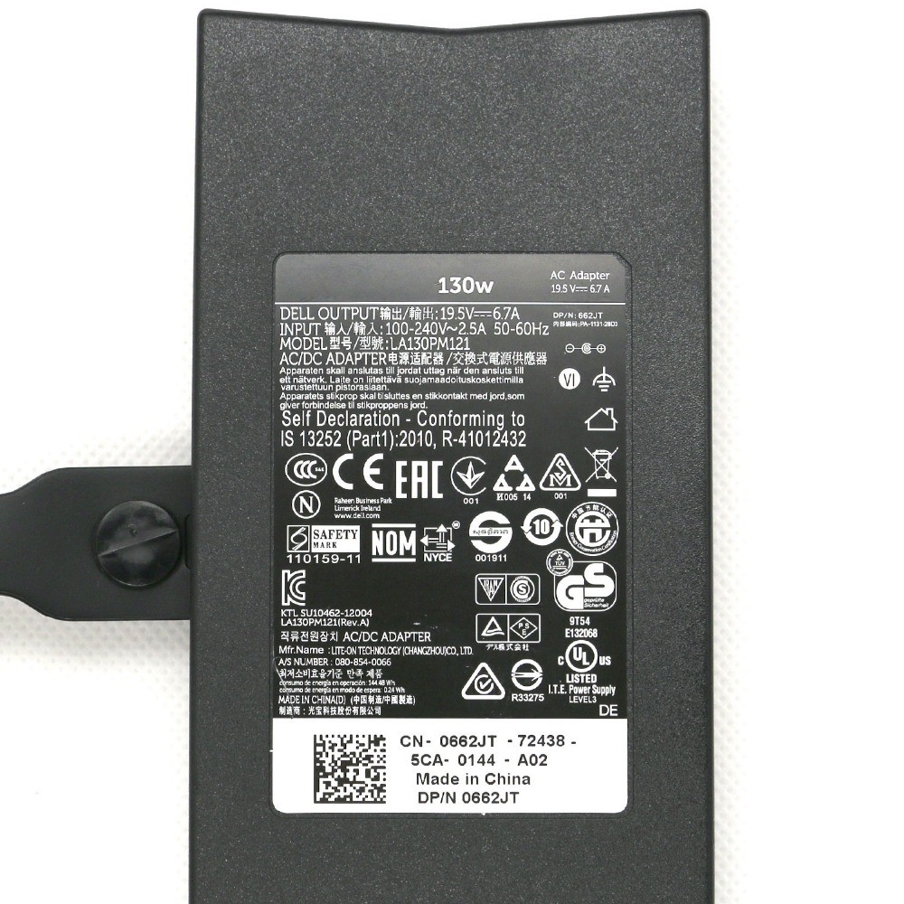 (ADAPTER) SẠC LAPTOP DELL 19.5V-6.7A (130W) (SLIM, Đầu Kim nhỏ) kích thước đầu ghim (ADAPTER) SẠC 4.5 x 3.0 mm