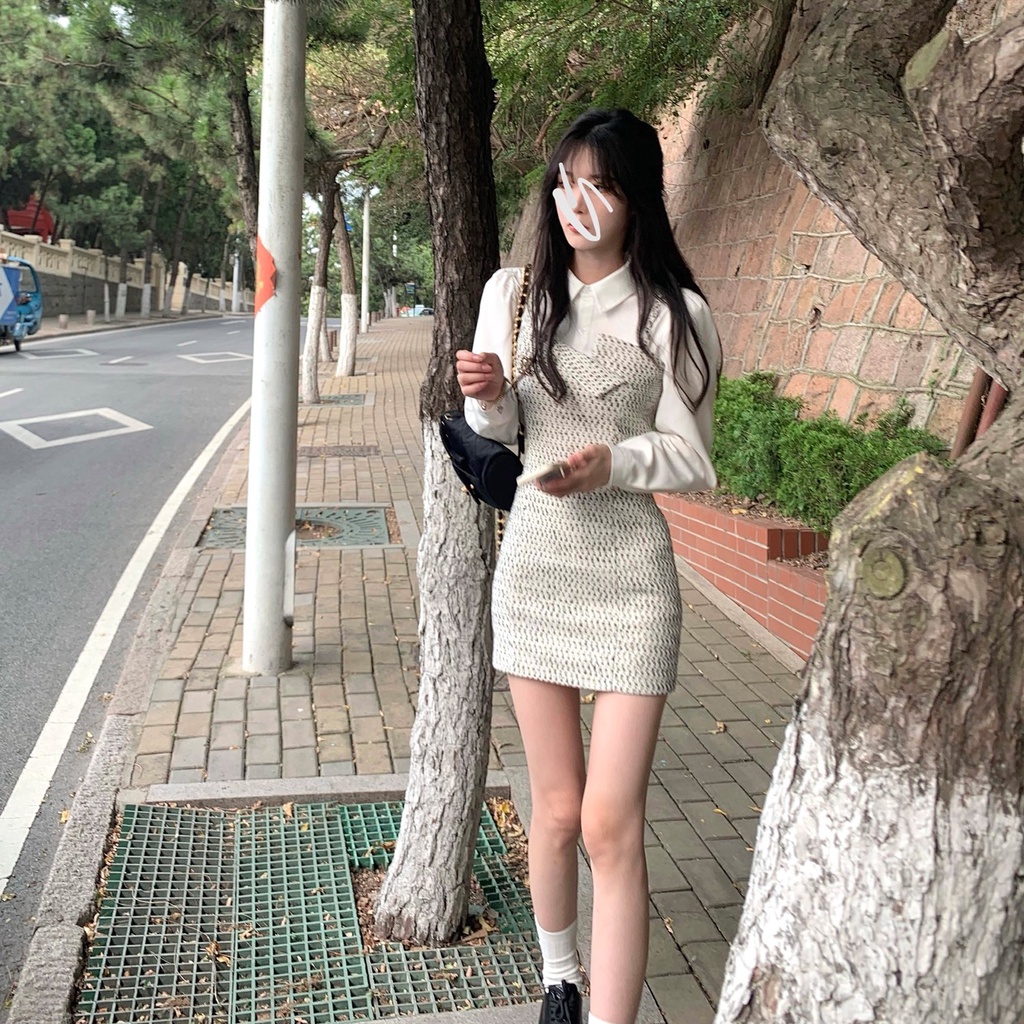 Váy tweed tiểu thư 2022