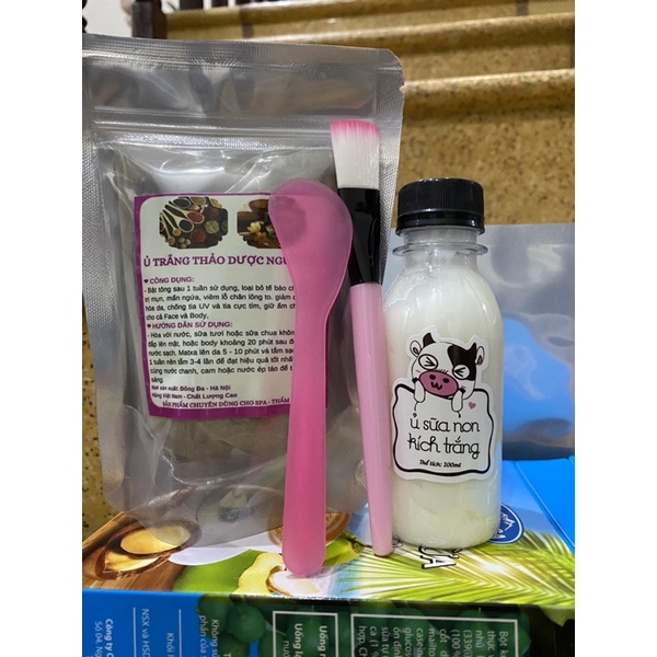 5 Combo ủ trăng măt+body cực tốt cho da( Tặng kèm que+cọ) handmade