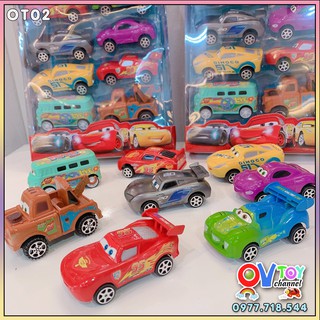 Hộp 8 Ô Tô Đồ Chơi Hoạt Hình MCQueen Cho Bé Trai 1-5 Tuổi Phát Triển Nhận Thức
