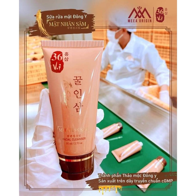 Sữa rửa mặt mật nhân sâm- cao sâm mun đỏ