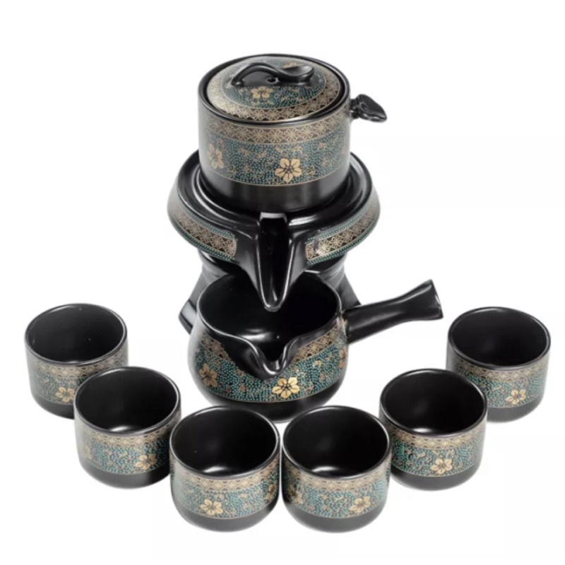 [Cao cấp ] Bộ ấm chén trà đạo cối xay bằng gốm sứ cao cấp.Bộ ấm trà tử sa( 10 chi tiết)