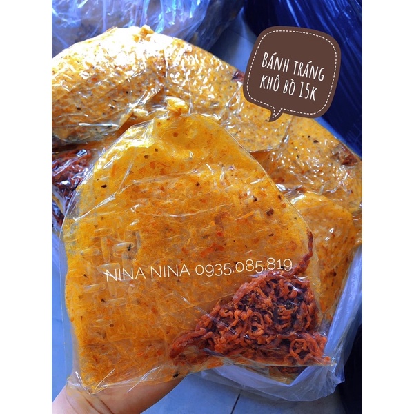 Bánh tráng khô bò