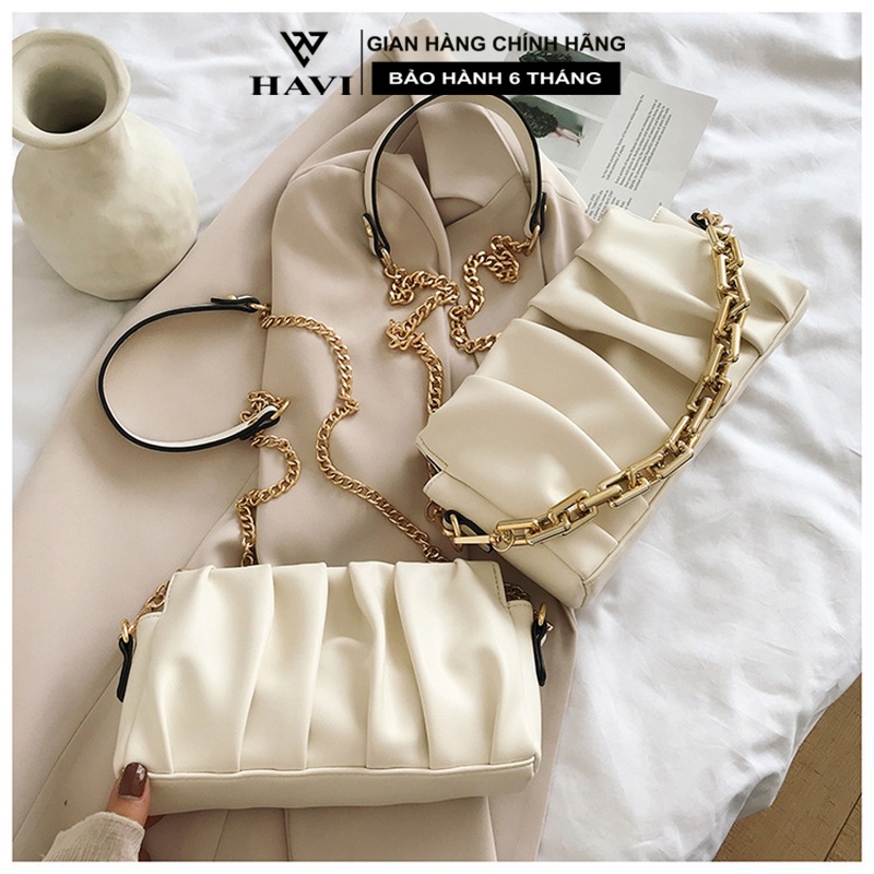 Túi Xách Nữ phối dây xích Đẹp, Đeo Chéo, Đeo Vai, Xách Tay Đi Chơi, Đi Làm Thời Trang Cao Cấp Havi TX065