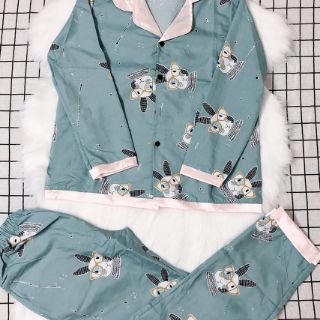 Bộ ngủ lụa hình dài tay