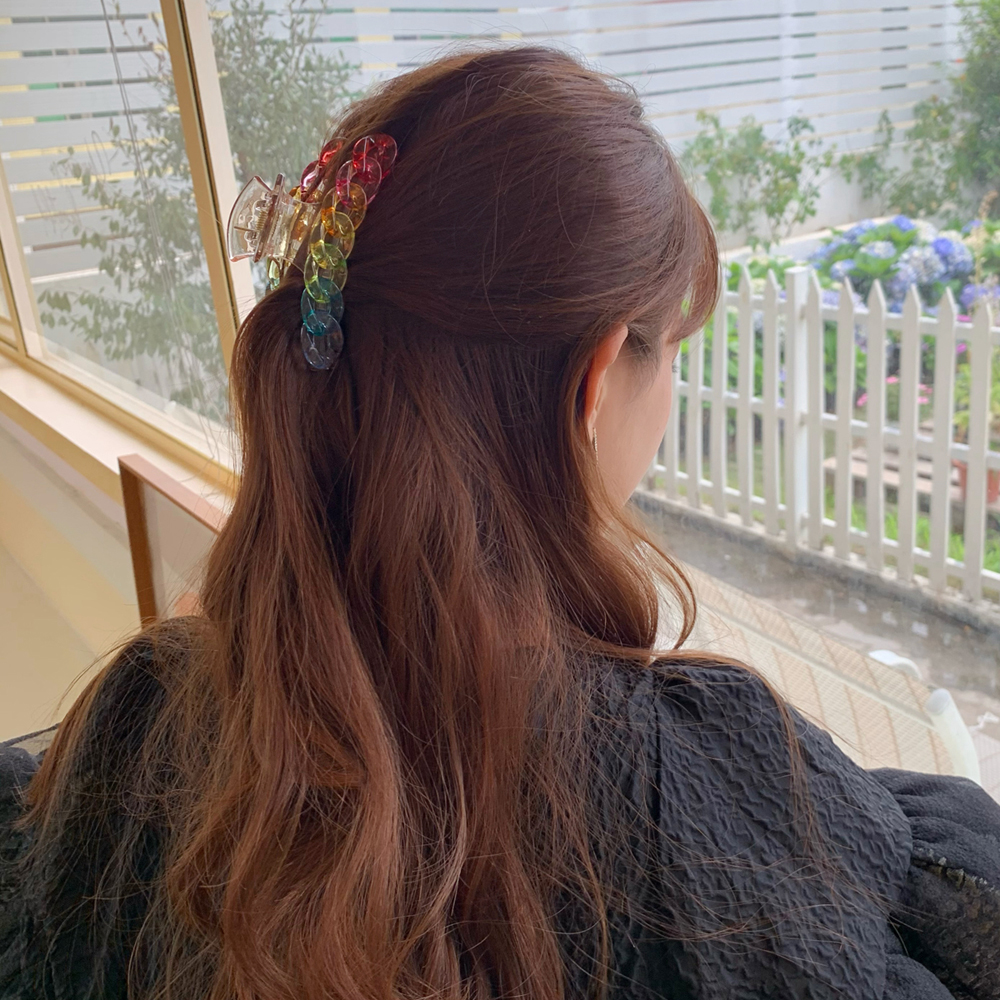 Kẹp Tóc Dạng Xoắn Dài Trong Suốt Nhiều Màu Cho Nữ