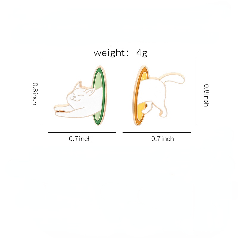 Ghim Cài Áo Hình Chó Mèo Hoạt Hình Đáng Yêu