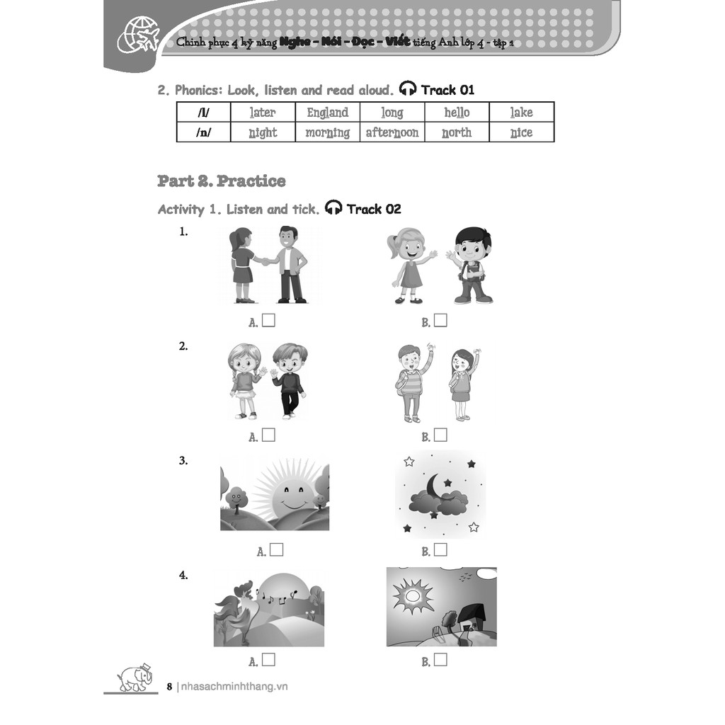 Sách - Chinh phục 4 kỹ năng tiếng anh Nghe - nói - đọc - viết lớp 4 tập 1