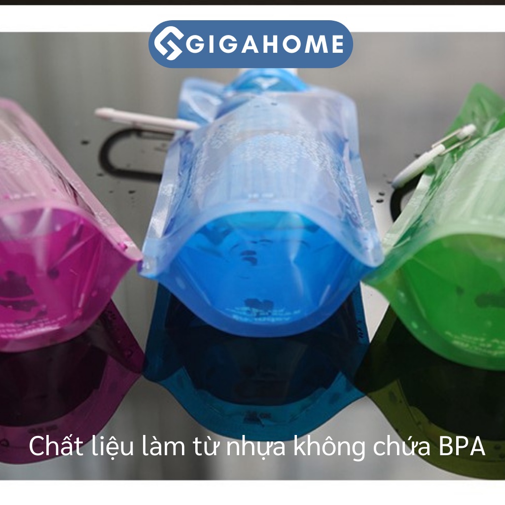 Túi Dạng Bình Nước Thể Thao Chống Thấm GIGAHOME Đi Dã Ngoại, Phượt Tiện Lợi 500ml 7720