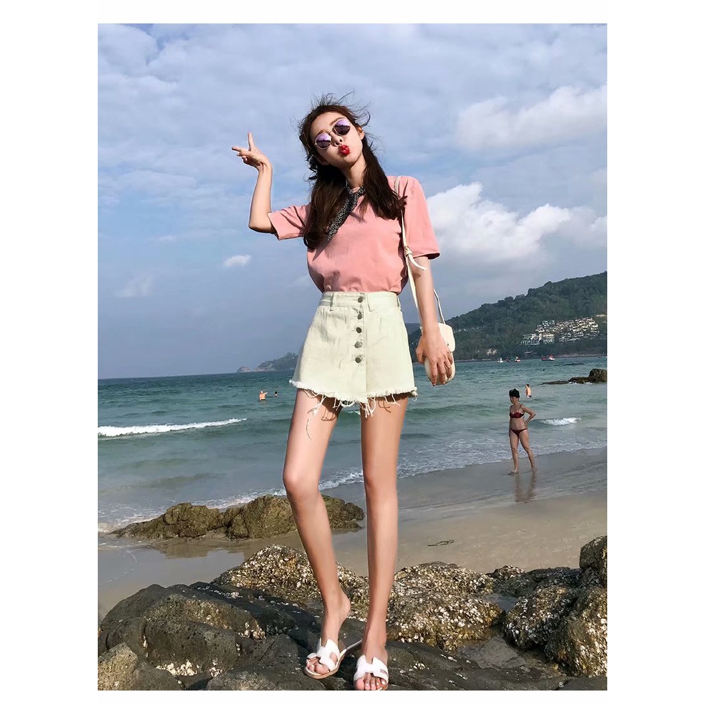 Quần Short Jeans Giả Váy Thời Trang Hàn Quốc 2020 | BigBuy360 - bigbuy360.vn