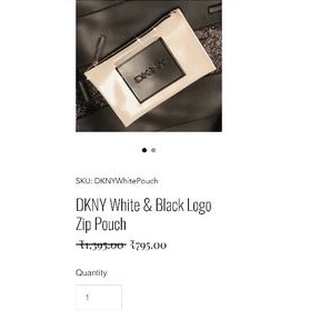 [ Gift Hãng ] Túi Mỹ Phẩm D.K.NY White & Black Pouch