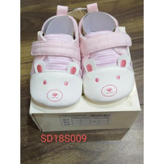 Giày cho bé-GIÀY BATA QUAI DÁN THÊU HỌA TIẾT CHÚ GẤU XINH XẮN - giày cho trẻ sơ sinh-giày cho bé gái-giày cho bé trai