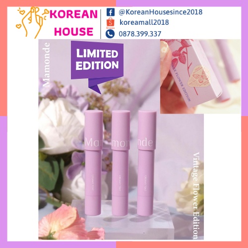 [Chính hãng][Tặng Toner] SON KEM LÌ CÓ MÀU MAMONDE NEW CREAMY TINT COLOR BALM CHIFFON 2.5g LIMITED EDITION