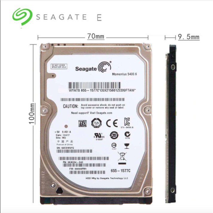 HDD Laptop 💎𝓕𝓡𝓔𝓔𝓢𝓗𝓘𝓟💎 Ổ Cứng Laptop Seagate Thin 250GB - 7200rpm (BH 12 Tháng) SPTECH COMPUTER