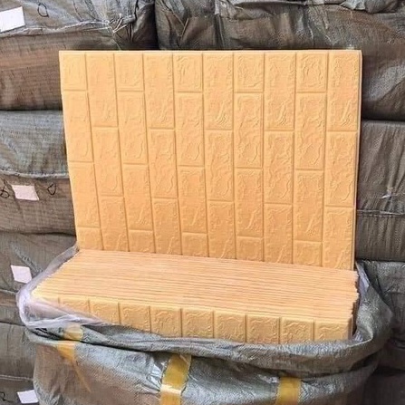 Xốp Dán Tường Giả Gạch 3D Loại Dày 4mm - Khổ Lớn 70x77cm Chống Ẩm Loại 1 Siêu Dính