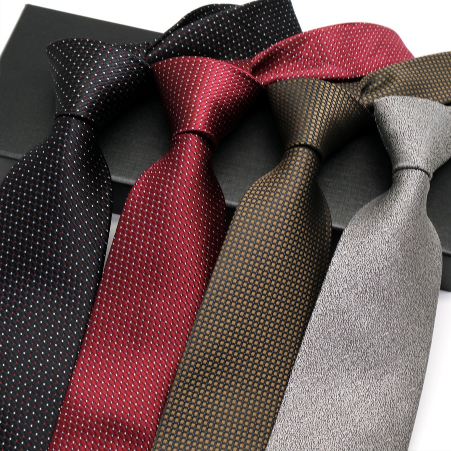 Cà Vạt 8CM Họa Tiết Chấm Bi Thời Trang Công Sở Cho Nam