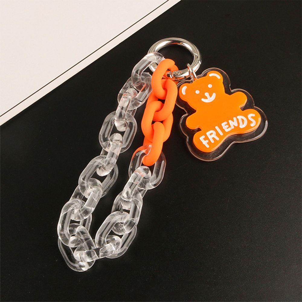 Móc Khóa Dây Xích Dạng Hở Trong Suốt Trang Trí Túi Xách / Balo