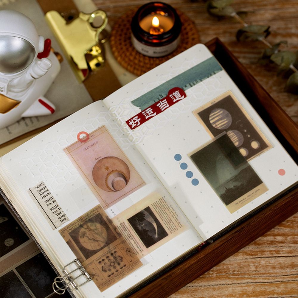 Set 50 Tấm Thẻ Giấy Dùng Để Trang Trí Sổ Tay Phong Cách Vintage