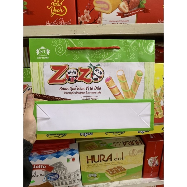 Bánh Quế Kem ZoZo Hiệp Thành Có Túi Sách Hộp 400g Đủ Vị