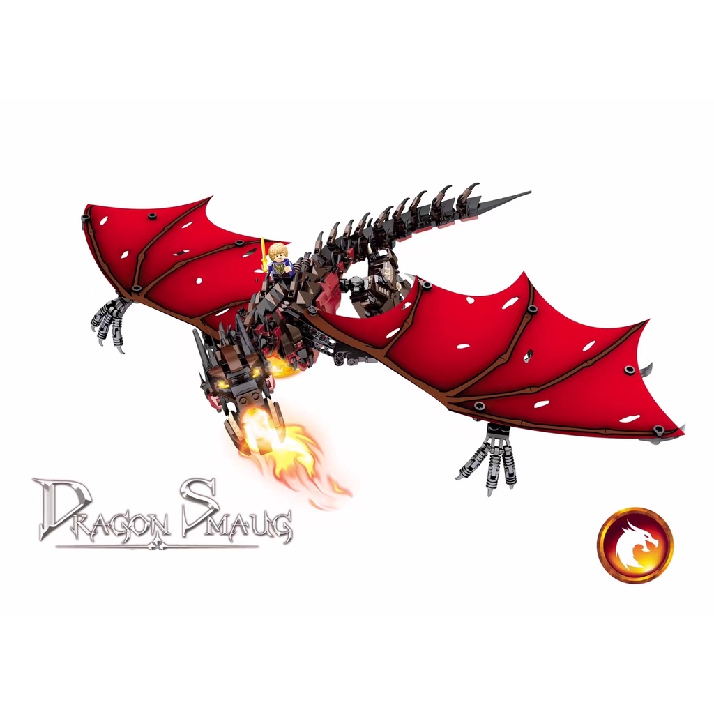 Bộ 1359 Món Đồ Chơi Xếp Hình Nhân Vật MOC The Hobbit Smaug Dragon