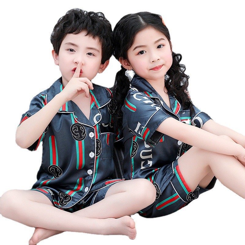 Bộ quần áo bé trai bé gái Kangmin kids, pijama cho bé trai bé gái chất lụa mêm PM08, bộ đồ ngủ cho bé từ 7-28kg