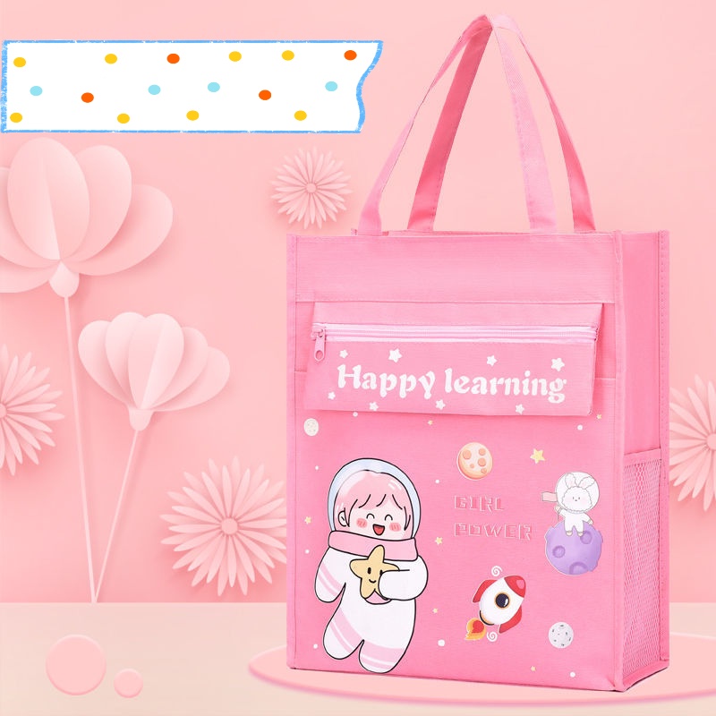 Túi Xách Vải Canvas Đeo Vai Đựng Tài Liệu Thiết Kế Dễ Thương Cho Bé