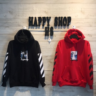 Áo hoodie White off
