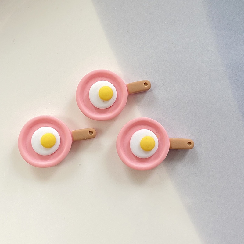 Đồ Chơi Mô Hình Chảo Chiên Trứng Ốp La Mini Bằng Nhựa Resin Diy Cho Bé